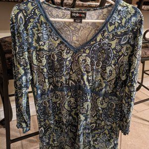 Just beautiful Blue Tone Blouse.